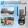 9-мегапиксельная PTZ-камера Wi-Fi 4K HD уличная IP-камера с двумя объективами и двойным экраном, камера видеонаблюдения, камера видеонаблюдения, обнаружение человека, поддержка Alexa