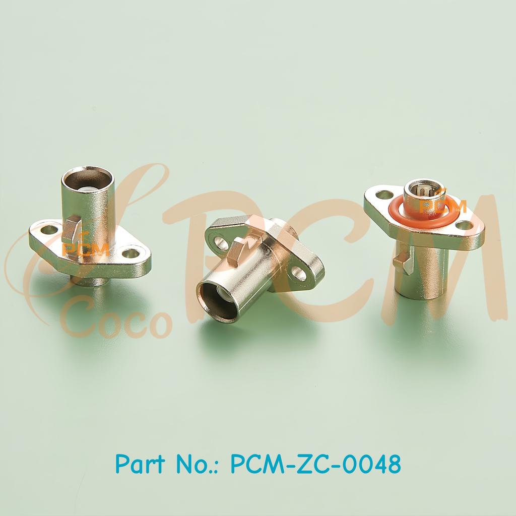 SMB to FAKRA Adapter Compatible TE 1-2390730-4, 2-Hole Flange Panel Mount SMB Female to FAKRA Z Code Male RF Coaxial Connector