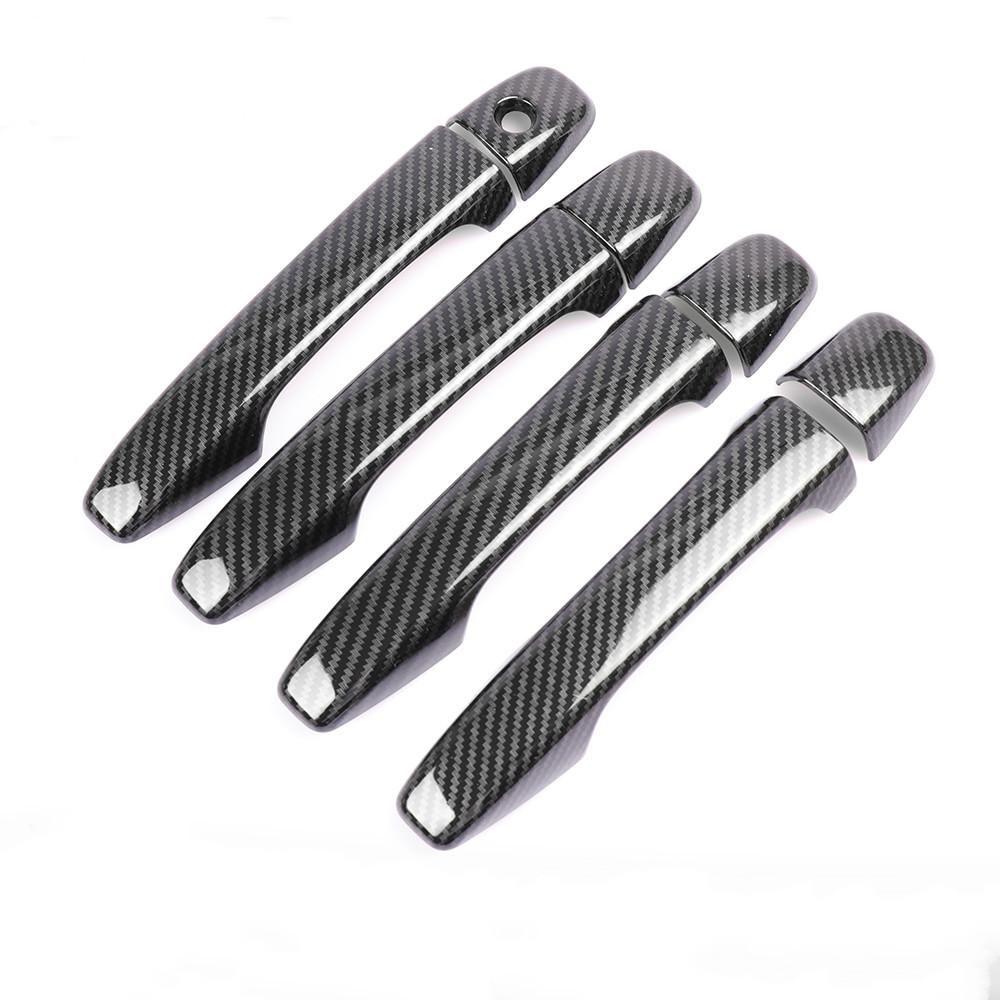 For Toyota Mark X 2010 2011 2012 2013 2014 2015 2016 Carbon Fiber Car Door Handle Cover Pad Sticker Overlay Styling