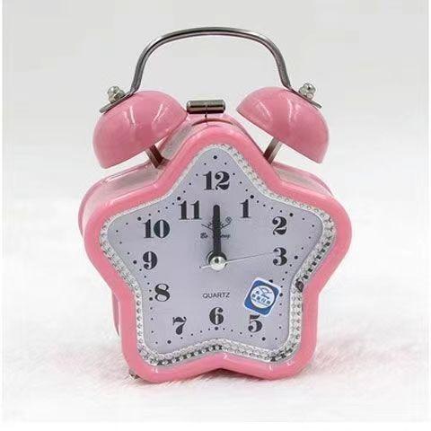 Special for students Metal bell alarm clock creative learning silent night light classic loud bedside cute clock