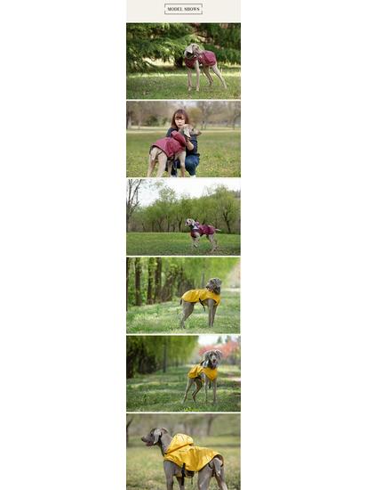 Светоотражающий дождевик для собаки с капюшоном: Средне-большой, Портативный, Универсальный размер