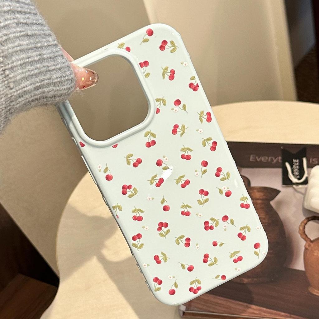 Маленький свежий мятный вишневый чехол для телефона для iPhone 17, iPhone 17 Pro Max