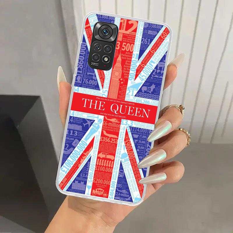Union Jack England UK Flag Phone Case for Xiaomi Redmi Note 15 14 14S 13 12S 12 Pro 11S 11 Plus 11T 11E 10S Soft Funda Print She