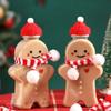 2PCS Christmas Gingerbread Man Portable Shaker Drink Bottle Plastic Transparent Bottle Milk Tea Sealed Bottle Beverage Thickened