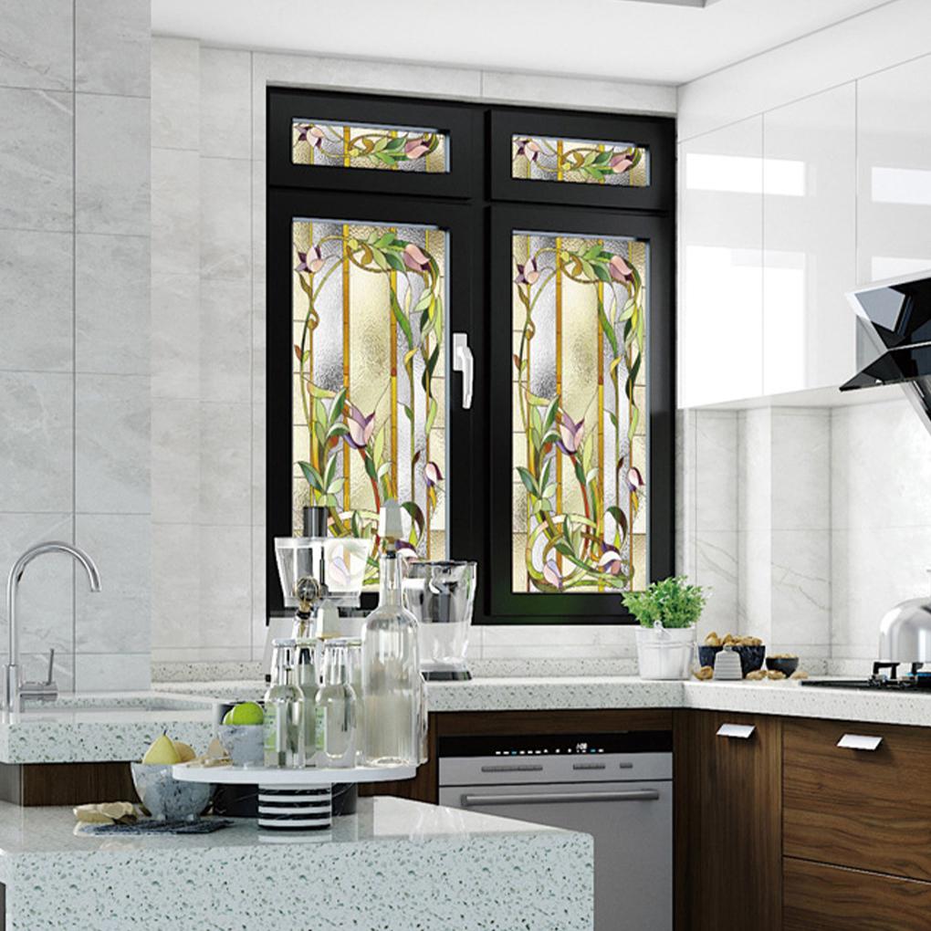 Пленка для окон из ПВХ защищает конфиденциальность и добавляет элегантности пространству. Декоративная пленка для оконного стекла.