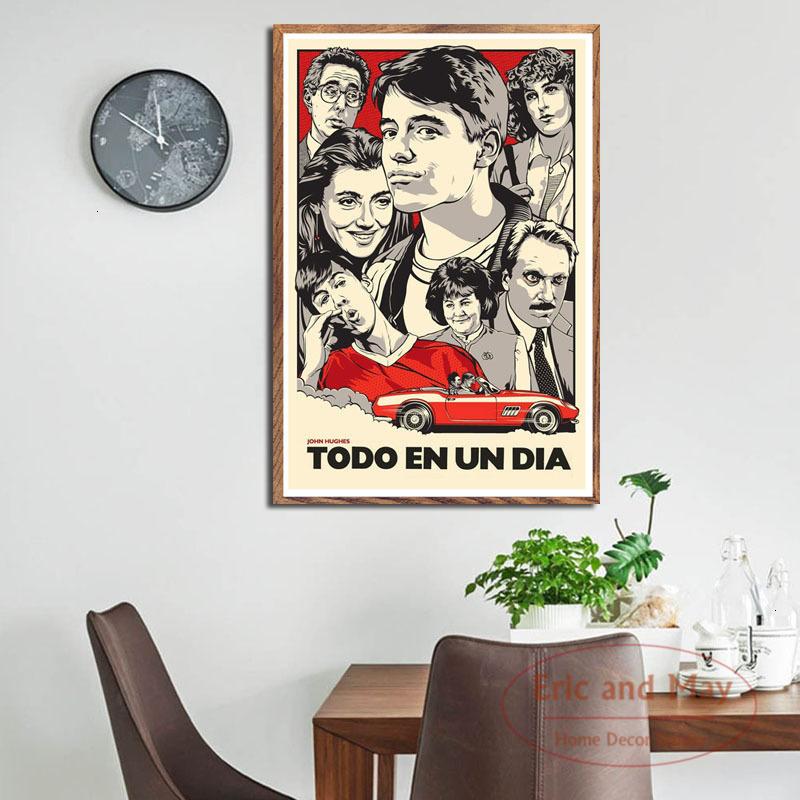 Ferris Bueller's Day Off Movie Classic Art Painting Vintage Canvas Poster Wall Home Decor