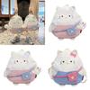 Cute Cartoon Bow Lace Cat Design Student Casual Backpack With Plush Pendant For Students