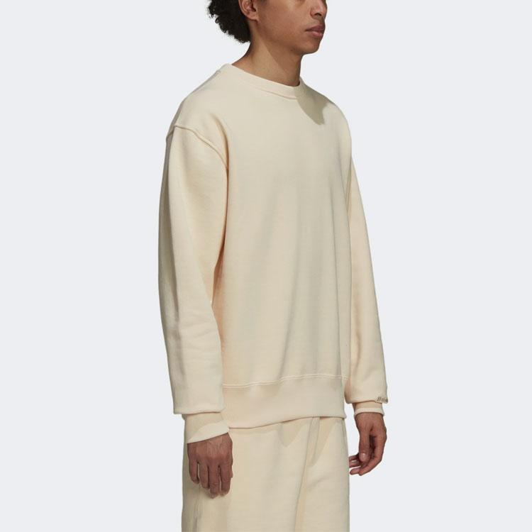 Adidas Originals Trefoil X Pharrell Williams Collaboration однотонный свитшот с круглым вырезом топы унисекс Off-White H58310