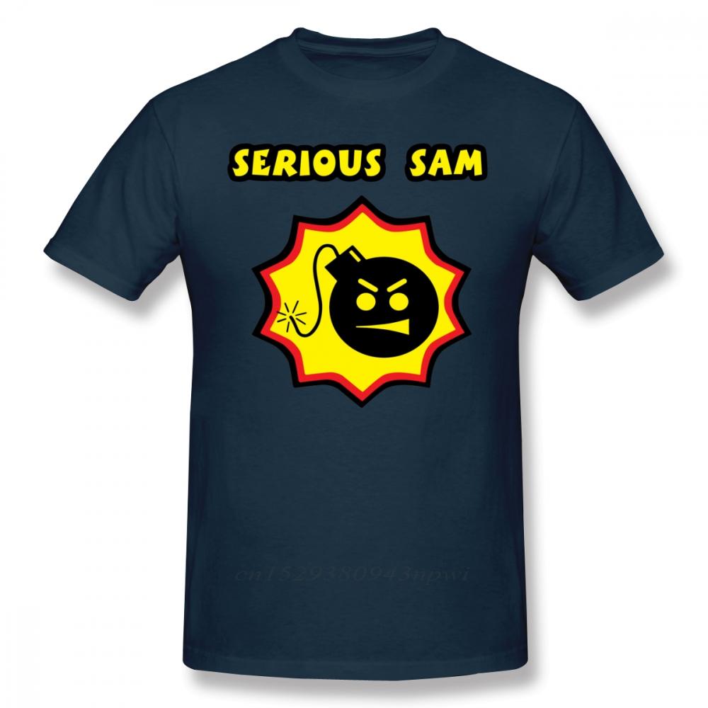 Футболка Serious Sam Реплика футболки Serious Sam 100% Хлопок Летняя футболка Мужская Милая с коротким рукавом Печатная футболка