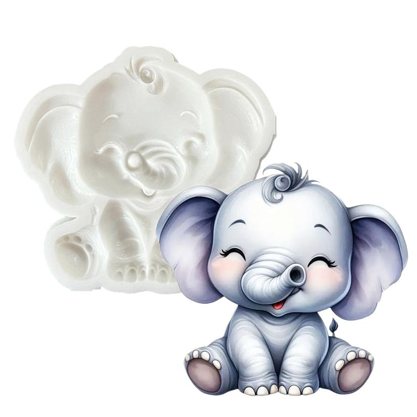 Силиконовая форма для сахарной мастики, шоколада, кексов, выпечки, помадки, инструменты для украшения торта, слоненок