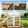 Small Balcony Greenhouse 3 Levels, Garden Greenhouse with PVC Cover and Steel Frame