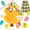 Shinse Building Balance Barine String Fishing Storage Bag Wooden Educational Fingers Pattern Number Fun для детей 6 лет, блоки, игра, крыса, игрушка,
