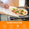 Sliding Pizza Peel   12 Inch Pizza Paddle with Handle and Baking Cloth Non Stick Pizza Peel for Bread Dough Transfer
