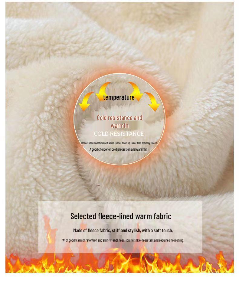 Женское зимнее пальто миди из овечьей шерсти большого размера - Мода, омолаживающая