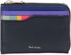 Женский кошелек Paul Smith с полосками Swirl, слот для карт, отделение для монет, с брелоком-крючком, компактный, чехол, чехол, кошелек, мульти-кейс (военно-морской флот)