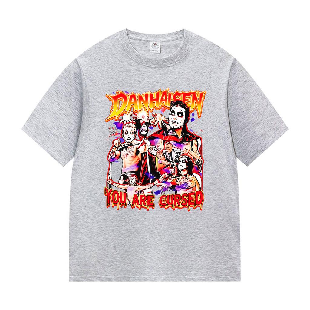 2026 Hot Danhausen You Are Cursed Graphic T Shirt Mens Vintage Fashion Cotton Short Sleeve Tshirt Hip Hop Punk Clothing Tshirt