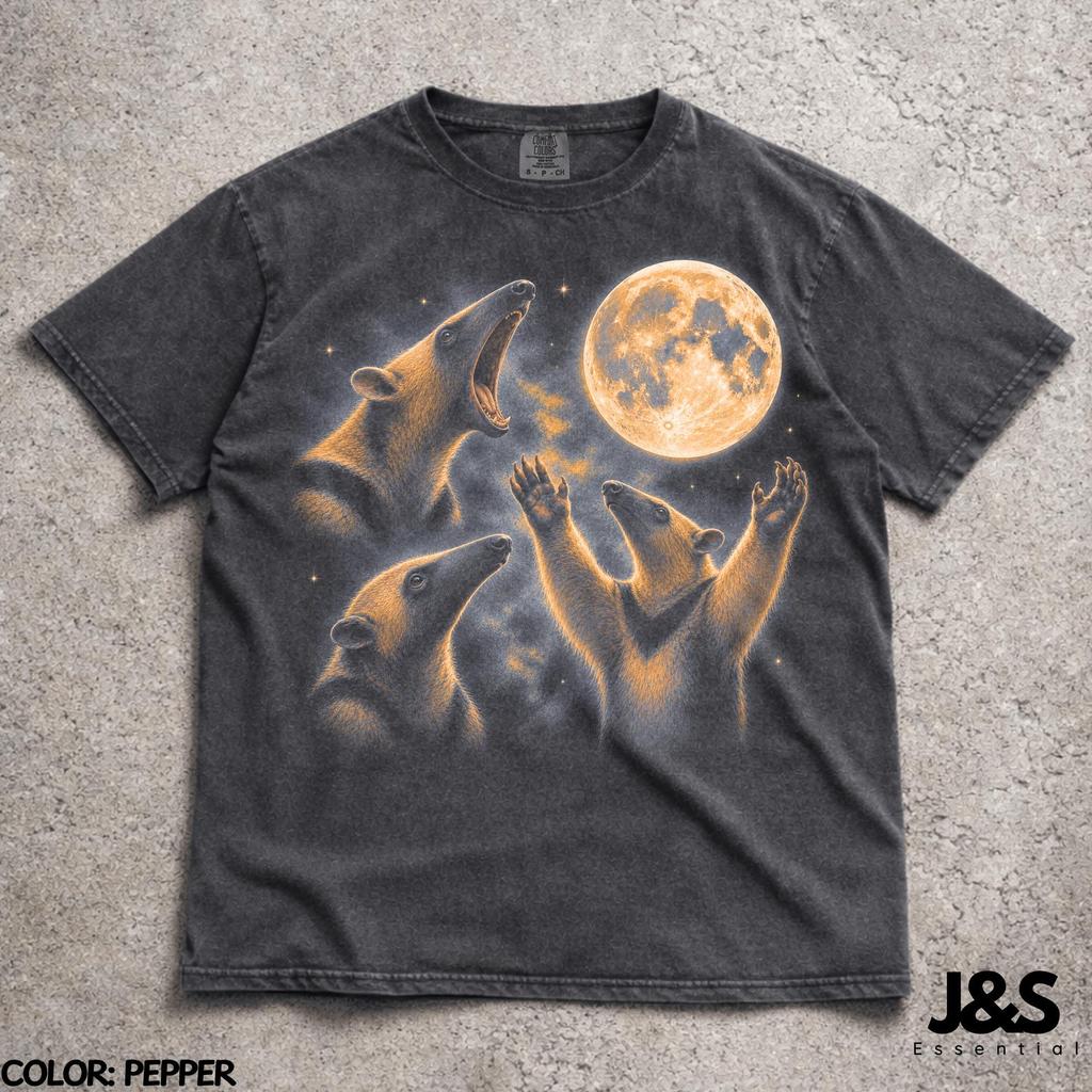 Three Tamandua Moon Shirt, Funny Anteater Graphic Tee, Vintage Tamandua Animal Shirt, Retro Wildlife Moon Tee
