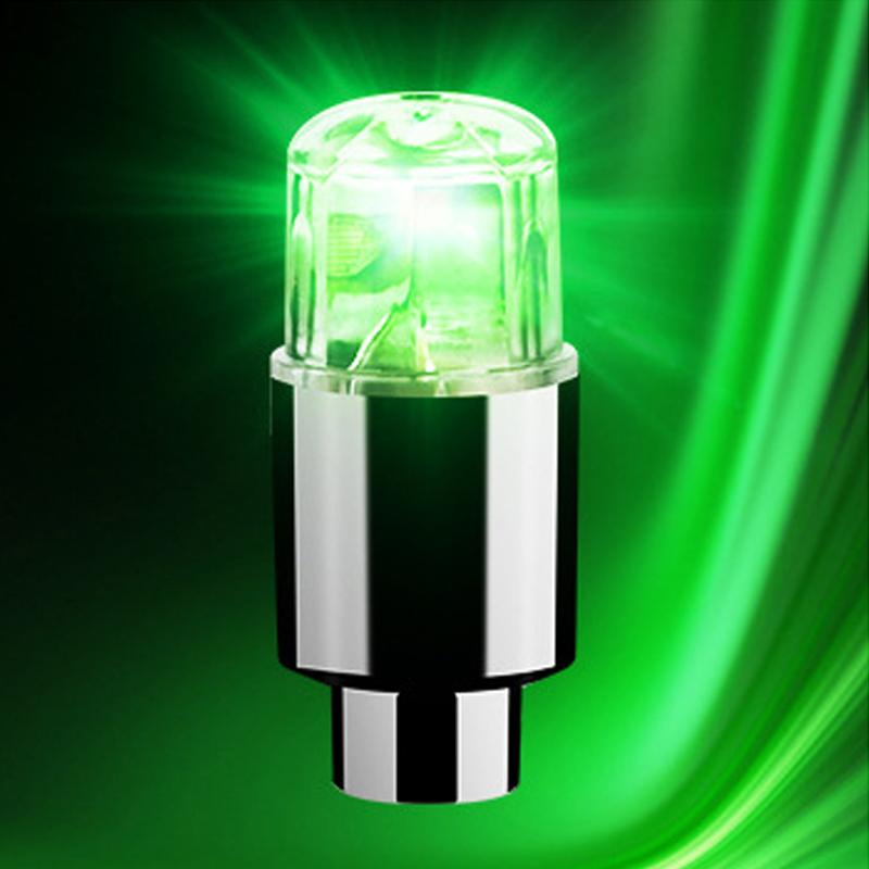 1/4Pcs Car Wheel Lights Cap Auto LED Light Wheel Tire Tyre Air Valve Stem Caps Cover for Car Motorcycle Auto Lights Accessories Neon Lights 4