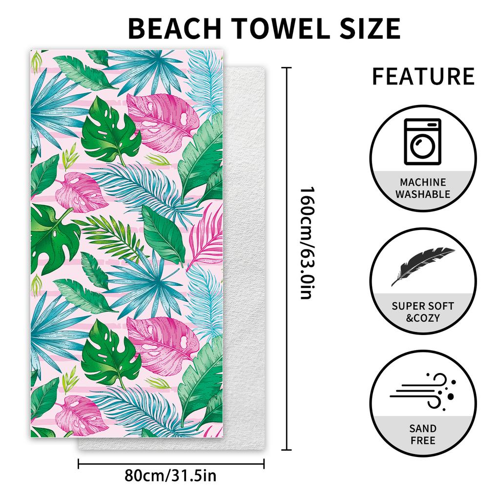 Быстросохнущее двухстороннее бархатное пляжное полотенце с микрофиброй и спортивным принтом для ванной.