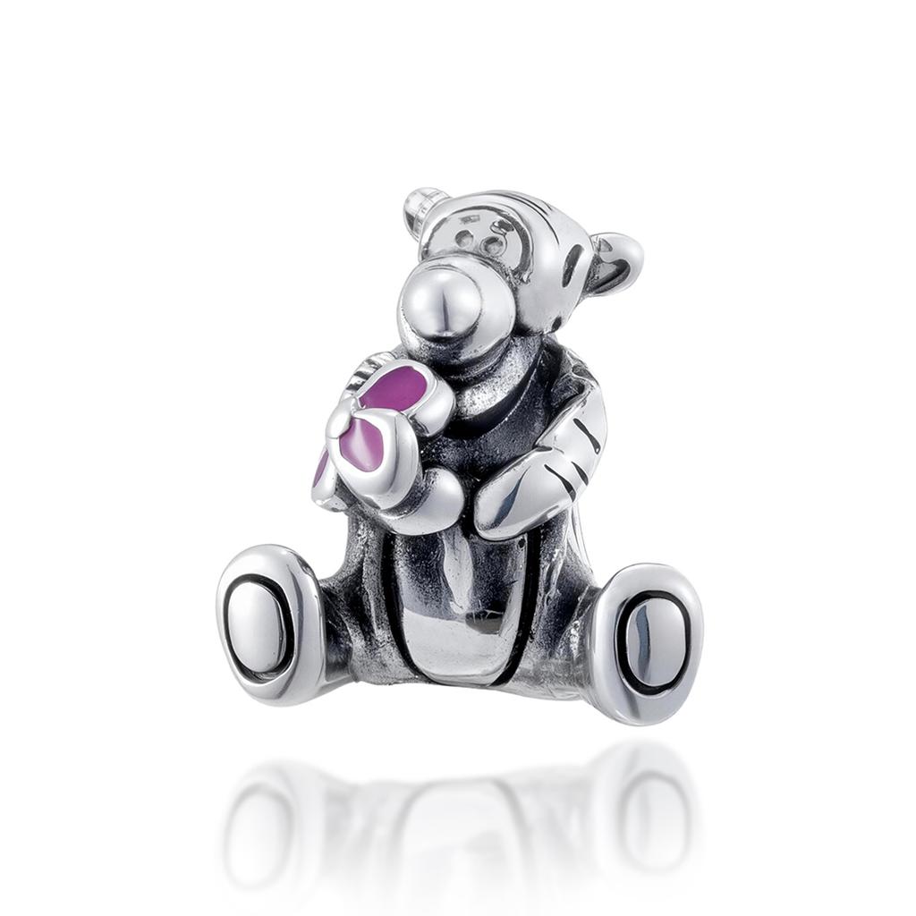 S925 Sliver Plated Winnie the Pooh Inspired Charm Beads Compatible With European Bracelets DIY Jewelry Gifts For Fans.