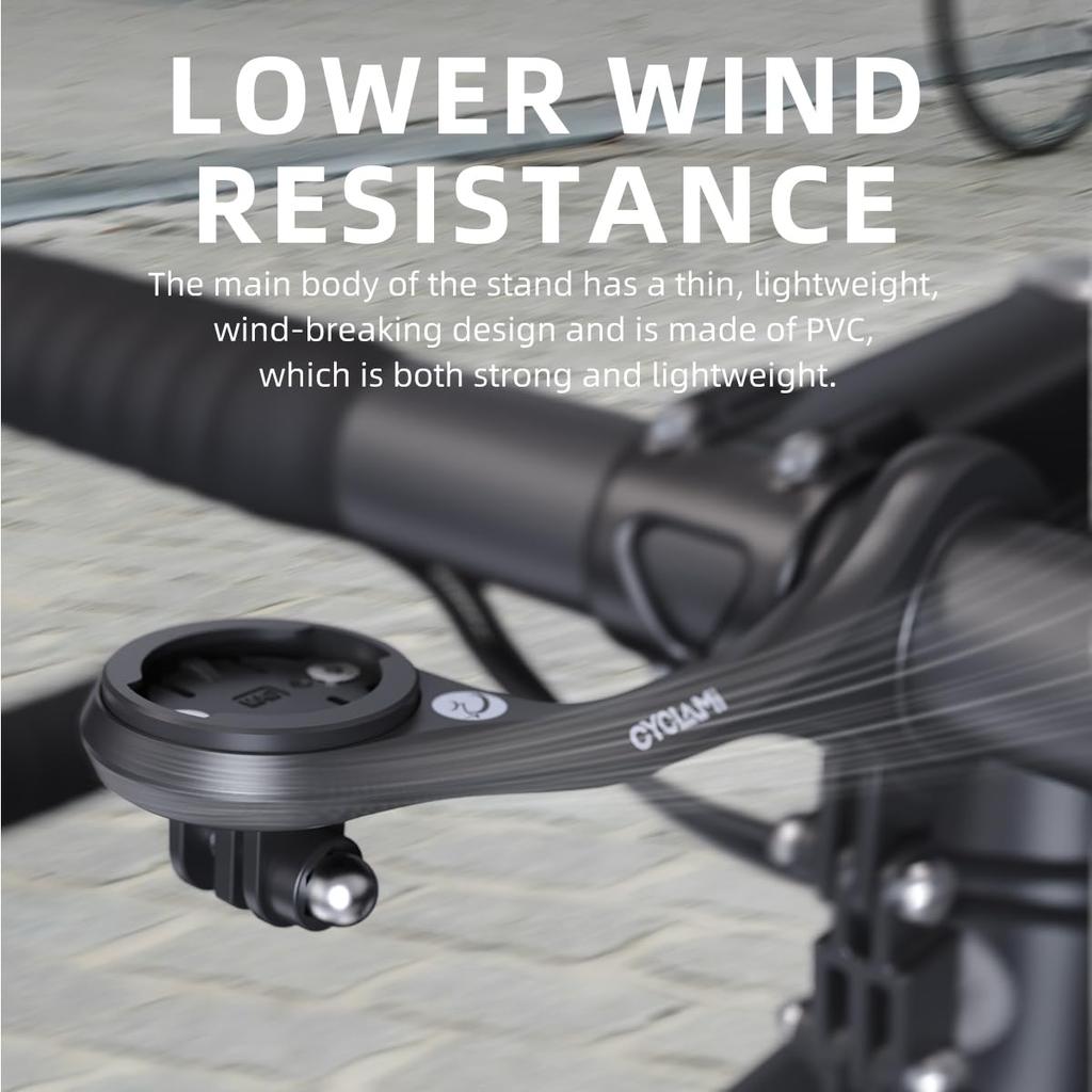 CYCLAMI M5 Переднее крепление для велосипеда, совместимое с CYCPLUS и фонарями, регулируемый удлинитель, совместимый с рулями - Garmin, iGPSPORT, XOSS, CooSpo,