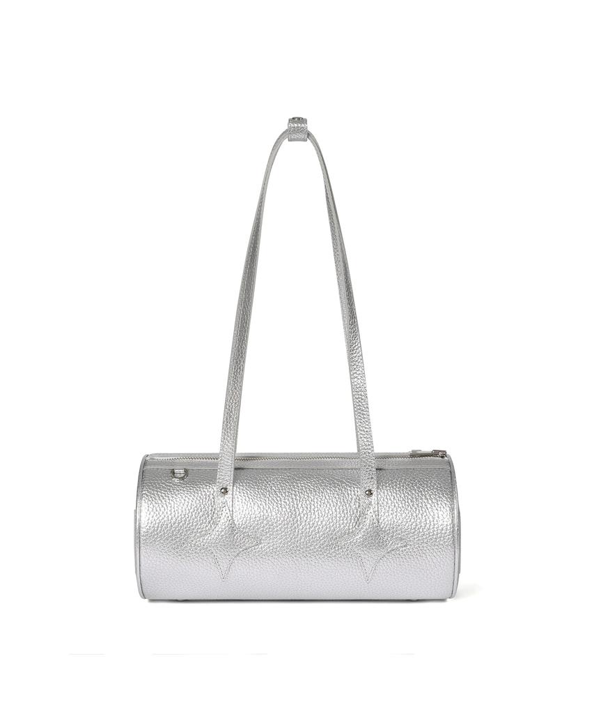 For Appeal Western Studded Leather Shoulder Bag Silver