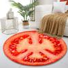 Sliced Tomato Pattern Rug Design Print round rug, living room, bedroom, playroom carpet, non slip floor mat, gift