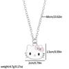Ожерелье Hello Kitty со стразами Кавайное Sanrio Семейное Мультяшное Сердце Подвеска Аниме Аксессуар для Лучших Друзей Украшение