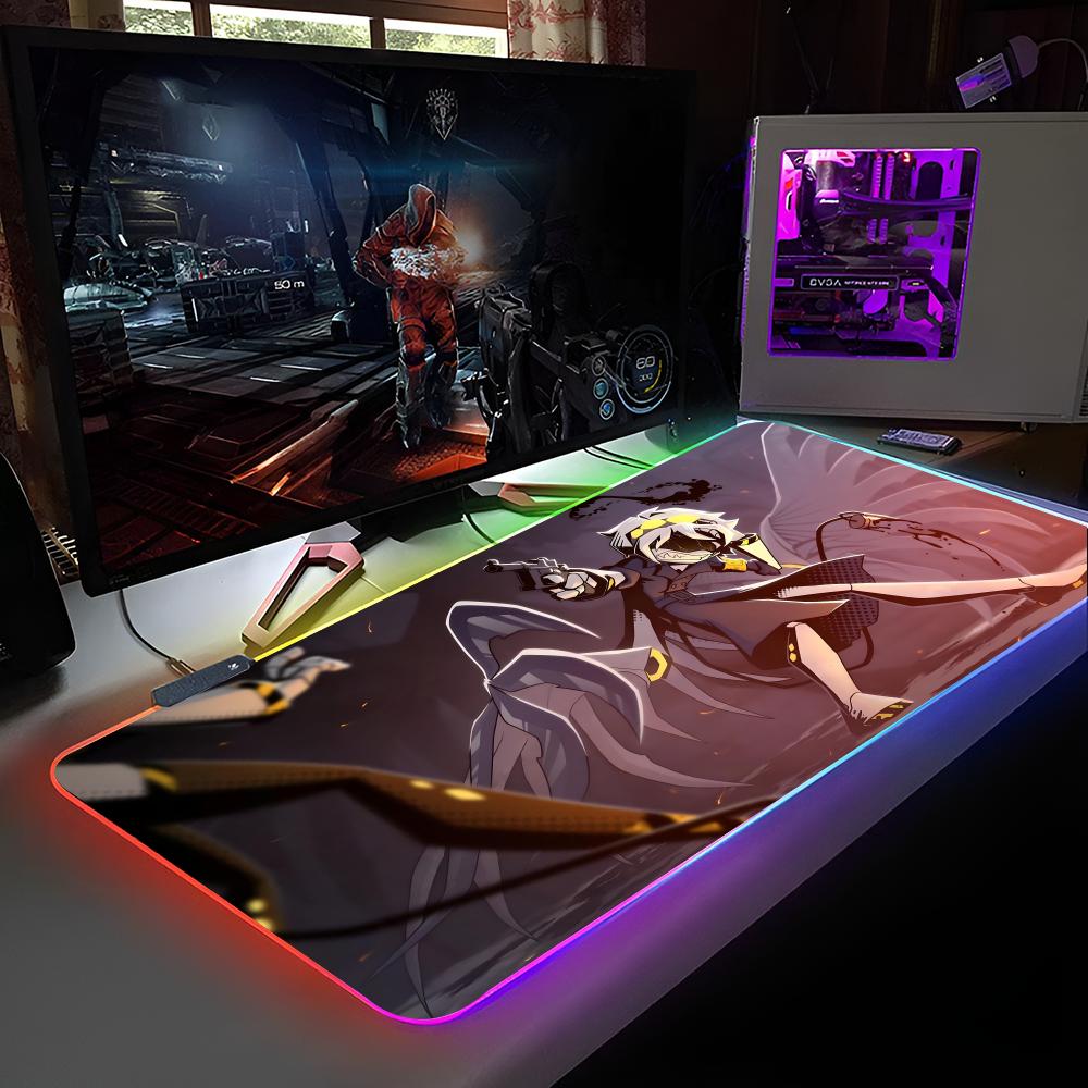 Игровой коврик для мыши M-Murder Drones Коврик для мыши с RGB-подсветкой Коврик для мыши для ноутбука Коврик для мыши для геймера на ноутбуке Игровые аксессуары для компьютерного стола