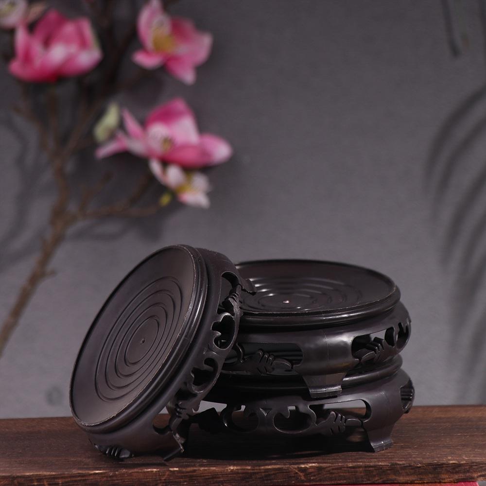 Пластиковая основа для цветочного горшка, резной держатель для цветка, круглый поднос для демонстрации бонсай, держатель для цветочного горшка, украшение для дома и сада