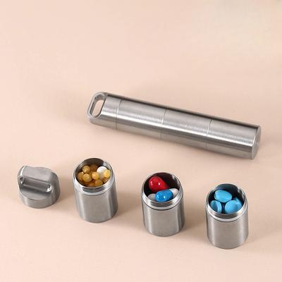 Титановый мини герметичный водонепроницаемый контейнер для хранения таблеток парфюмерный футляр подвески EDC инструменты Экологичный домашний наружный контейнер для таблеток