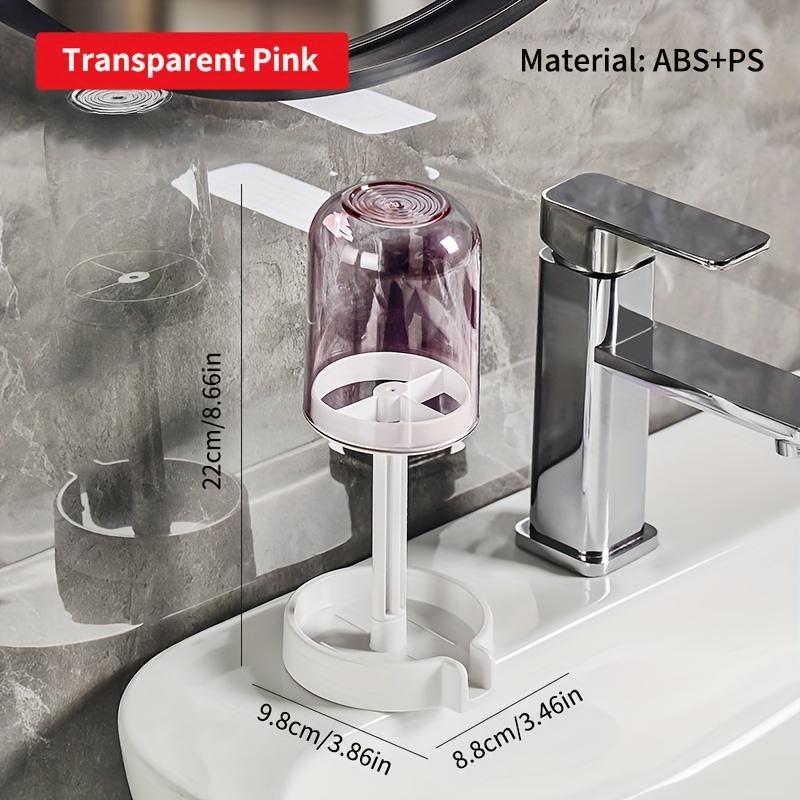 1 шт. Современный и прозрачный держатель для зубных щеток для ванной комнаты с защитой от проливания и водонепроницаемым основанием - Отдельно стоящий стакан для зубных щеток с местом для хранения зубных щеток