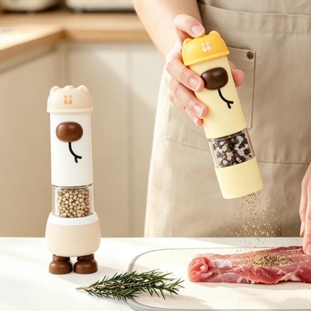 Cute Electric Salt Grinder Large Capacity Salt And Pepper Grinder Portable Spice Mill  Household