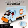 Масштаб 1/24 Грузовик-фургон Wuling Литой металлический автомобиль Модель игрушки Двери открываются Звук Свет Оттянуть Назад Симуляция Транспортные средства Игрушки для мальчиков
