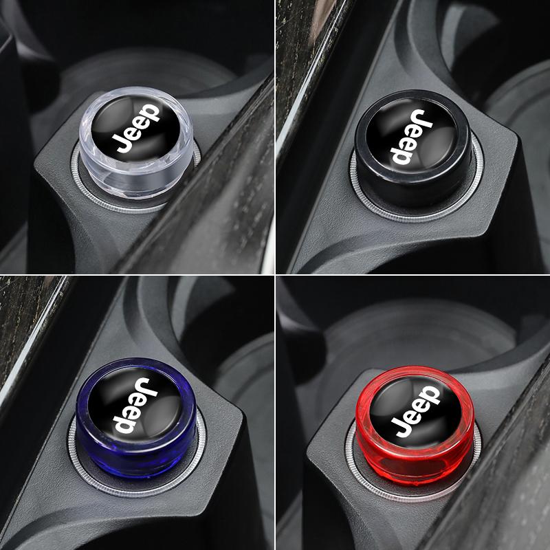 Car Cigarette Ash Tray Mini Easy Clean Car Cup Holder Ashtray For Jeep Grand Cherokee Wrangler JK Gladiator Compass Valve Stem AKT1