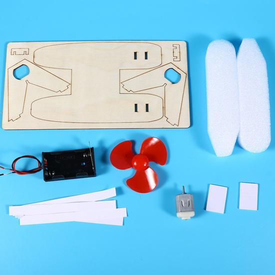 1 набор DIY Wind Powered Boat Model Kit Handmade Wooden Puzzle Hovership