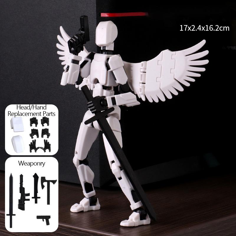 Action Figure Set, Giant Sword Robot Action Figure 3D Printed Robo 13 Action Fidget Toys Figure Articulated, Collectors Desktop