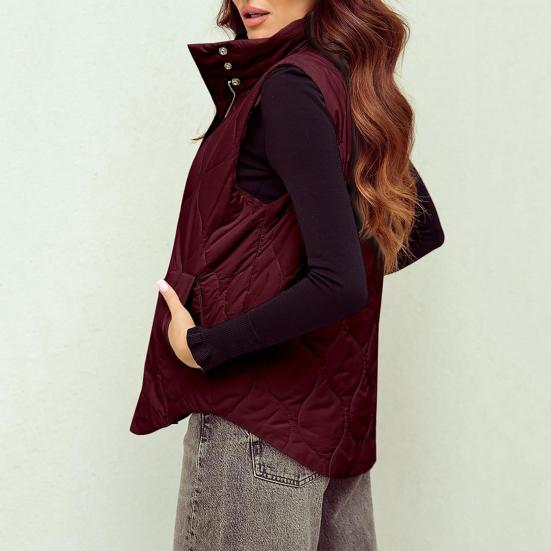 Женский зимний хлопковый жилет с отложным воротником, толстая безрукавка, утепленная верхняя одежда с