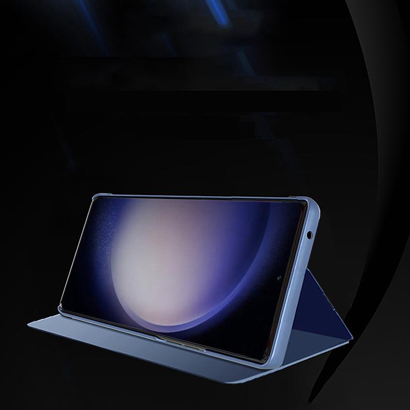 ```Samsung Galaxy S23 FE Black Flip Cover - Durable Clear View Case by Hurtel```