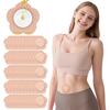 50Pcs Navel Patch Castor Oil Belly Button Patches Skin-friendly Castor Oil Therapy Pad Disposable Anti Leakage Pack Wrap for Home Travel