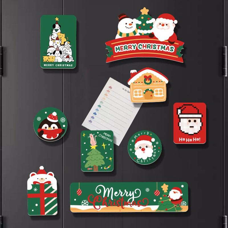 Коллекция художественных рождественских магнитов на холодильник - Дизайны своими руками Санты, снеговика и рождественской елки - Идеальный кухонный подарок