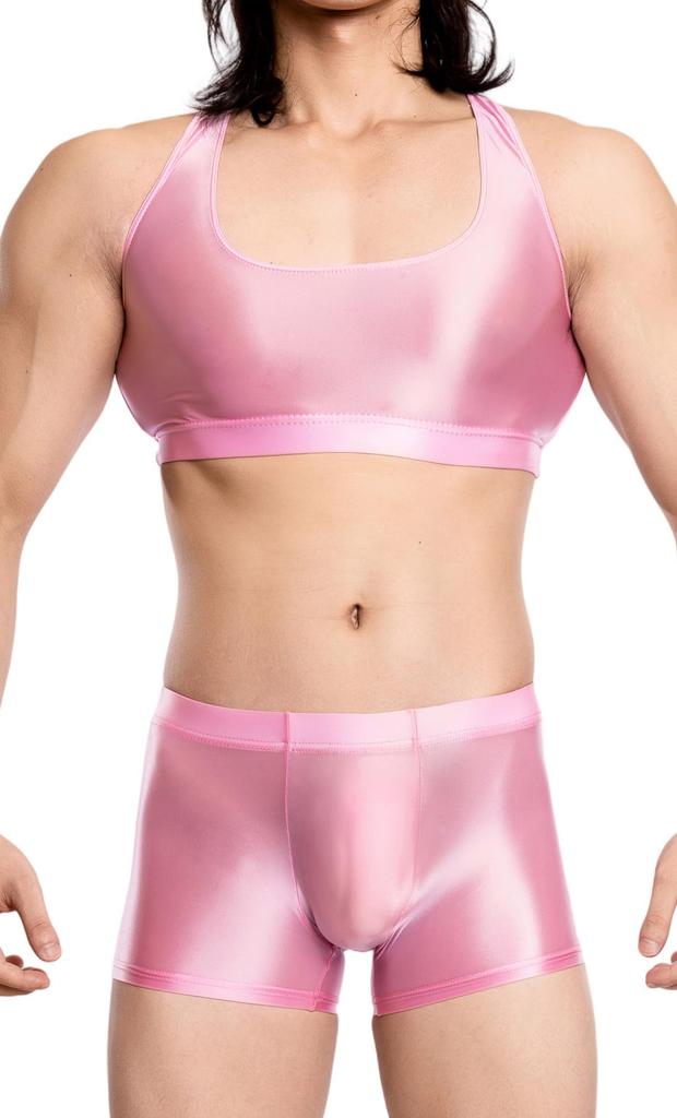 Сексуальное глянцевое нижнее белье Maeau однотонная майка боксеры без рукавов премиум облегающее мускулистое плоское идеально для жаркой погоды и размера M мужской комплект с U-образным вырезом и прозрачными вставками,