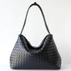 Large Vintage-Style Woven Tote Bag Women Soft Genuine Leather Shoulder Handbag Daily Commute Work