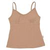 Organic Garden Gentle Bra Camisole with Organic Size Brown Cami, Bare-Blouson Cups, Cotton, L,