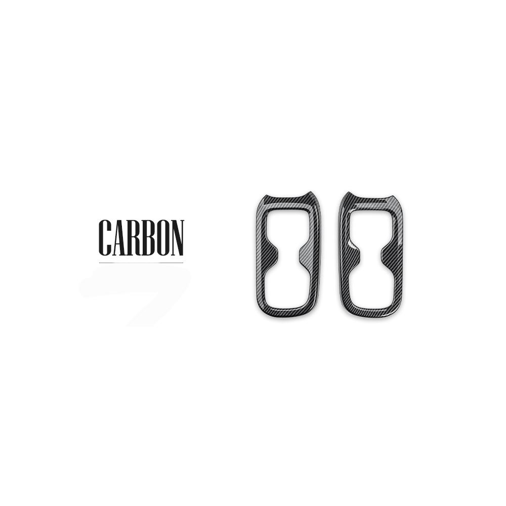 2PCS Car Interior Accessories 2-row Cup Holder Rear Drainage Cup Frame Trim ABS Material For Hyundai Santa Fe MX5 2024 2025 LHD