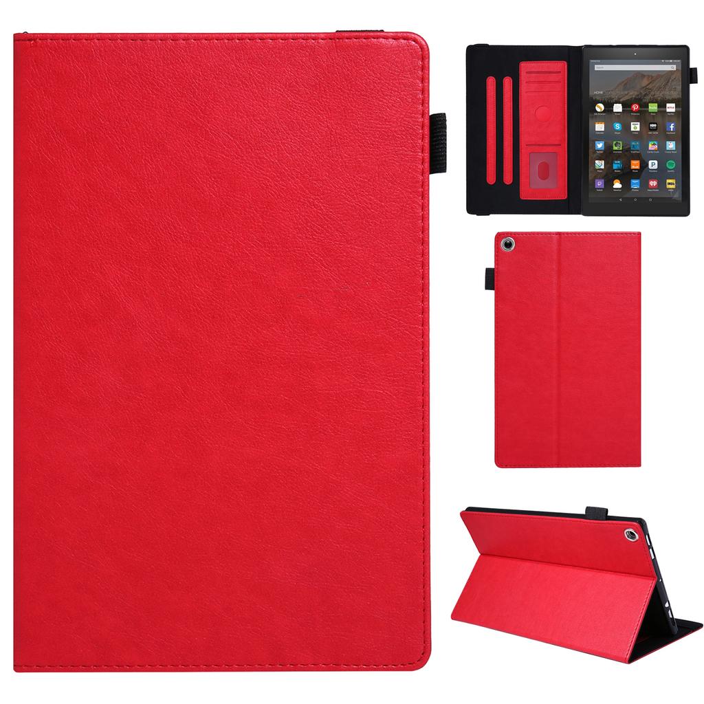 Для Amazon Fire HD 10 (2015)/(2019)/(2017) Чехол-книжка из кожи для планшета с отделениями для карт, противоударный