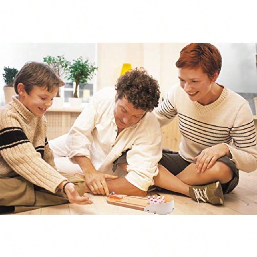 Детская игрушка Настольный мини-боулинг НаборНастольная деревянная доска Мини-аркада Настольный Крошечный боулинг Стрелковая аллея Гаджеты для снятия стресса для офисного стола