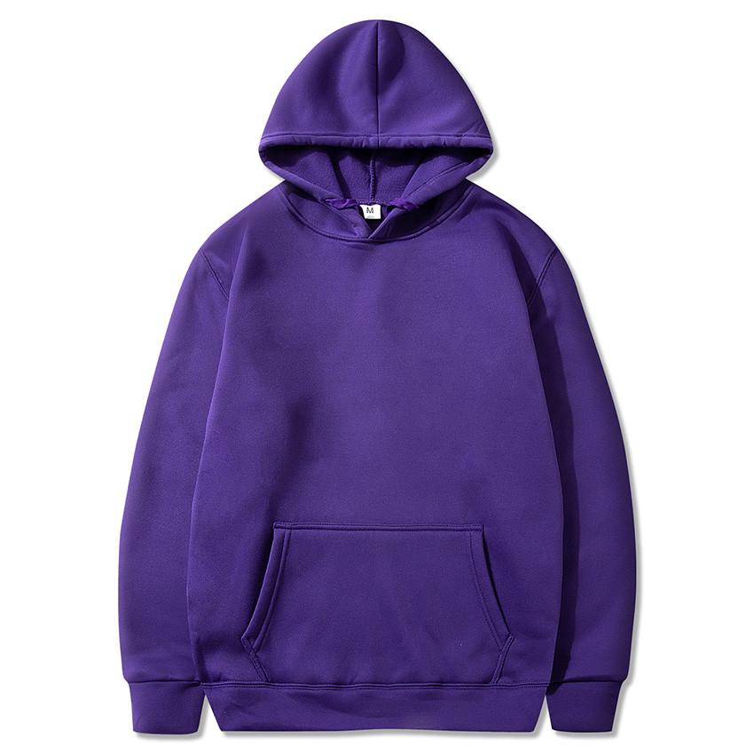 2025 Fashion Casual men's Color Hooded Sweatshirt Hoodie Pullover Top solidmen's