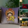 Cute Cartoon M-Monchhichis-MT Pillow Case Printed Brushed Fleece Pillow Baby Skin-Touch Eco-Friendly Dye-Sublimat