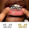 Hip Hop Style Teeth Grillz Set Shiny HipHop Grillz Set for Music Lovers Adjustable Teeth Caps Upper Lower